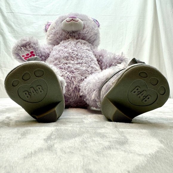 Build A Bear Clothes Shoes Glass Slippers Cristal Bow with 1" Heel for 18" Plush - Picture 4 of 4